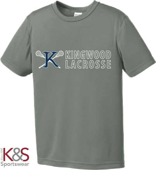 Youth Short Sleeve Dry Fit Shirt - Gray