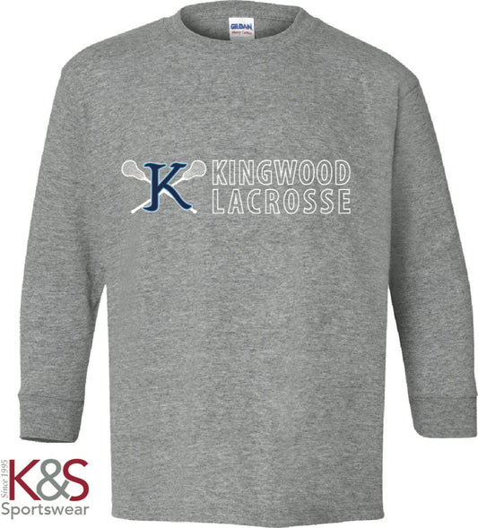 Adult Long Sleeve Cotton T-Shirt - Gray