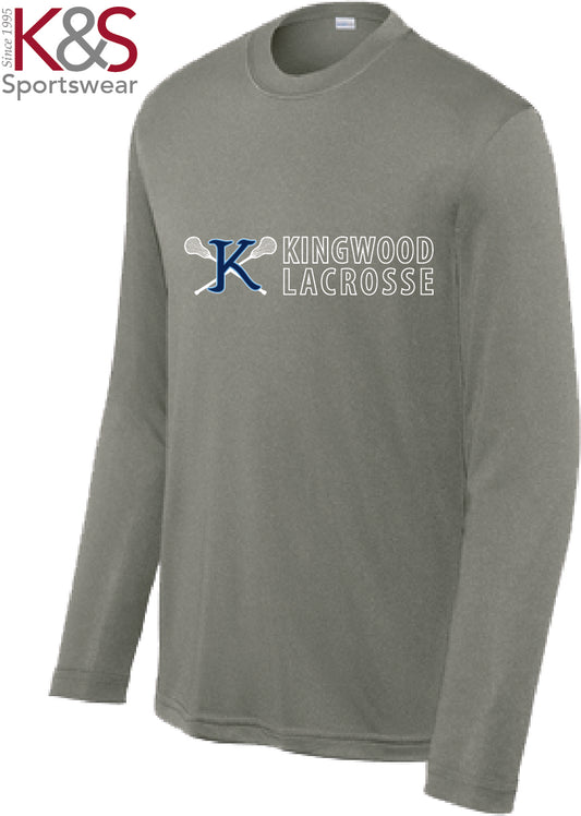 Youth Long Sleeve Dry Fit Shirt - Gray