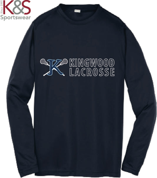 Youth Long Sleeve Dry Fit Shirt - Navy