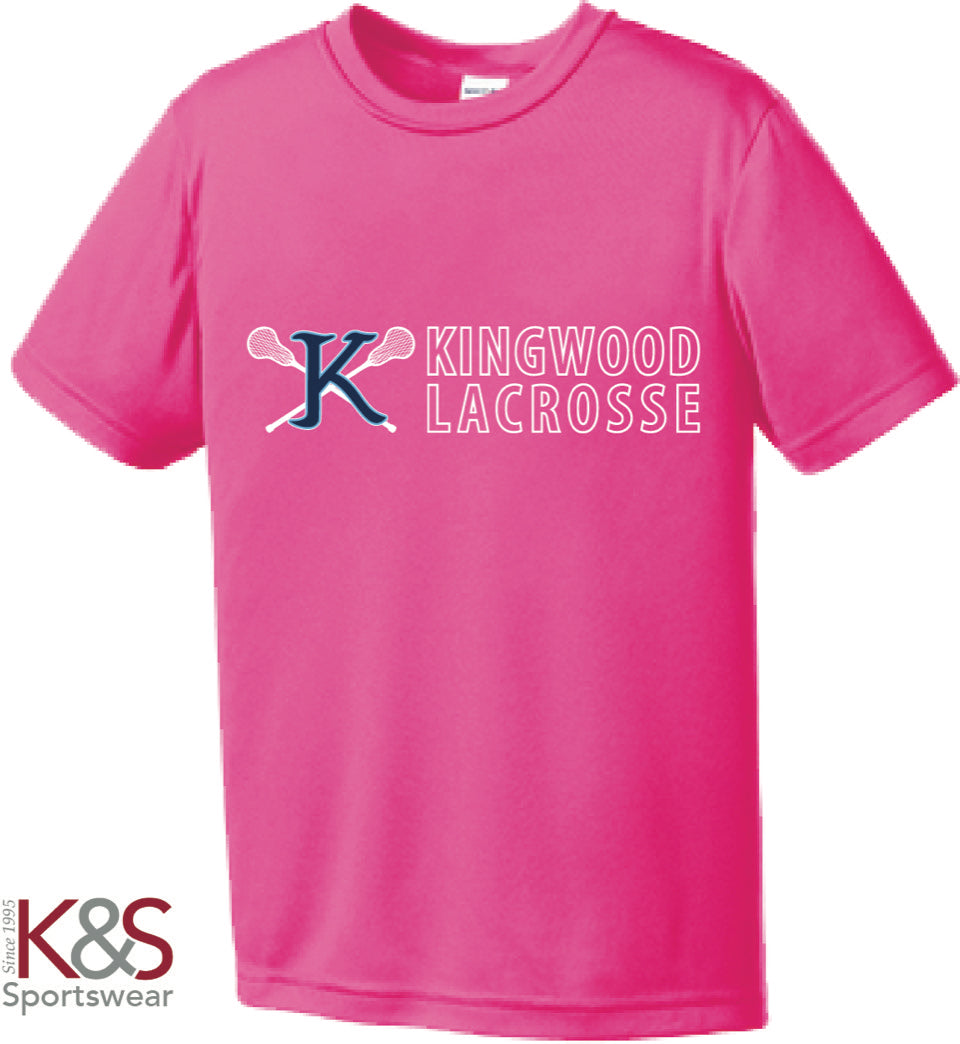 Youth Short Sleeve Dry Fit Shirt - Pink